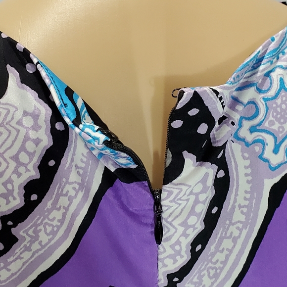 Cache Wrap Print Midi Sleeveless Dress Size 8 - Picture 6 of 13